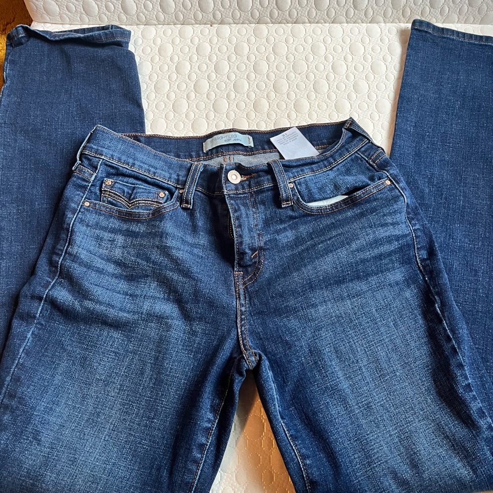 Levi's Dark Blue Straight Leg Jeans